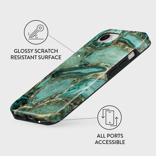 Ubud Jungle - Turquoise iPhone 16e Case For Sale - Image 3